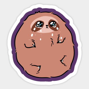 Sad Li'l Jelly Bean Sloth Sticker